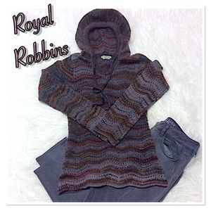 Royal Robbins Women's Hooded Wave Knit Sweater - Gray Multi